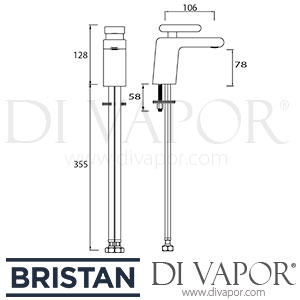 Bristan MPIV BAS CR Pivot Basin Mixer with Clicker Waste Tap Spare Parts